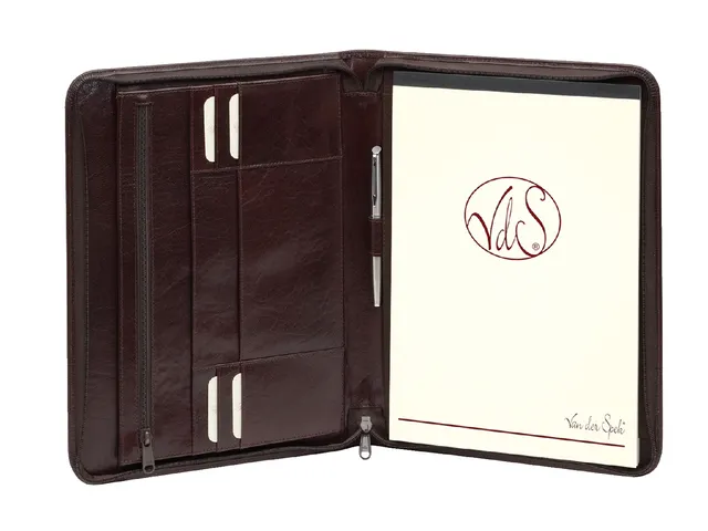 Conférencier Van der Spek 388 A4 zip cuir marron