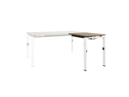 Bureau Linesto N4 aanbouwtafel 80x60cm hav/kers 25mm wit