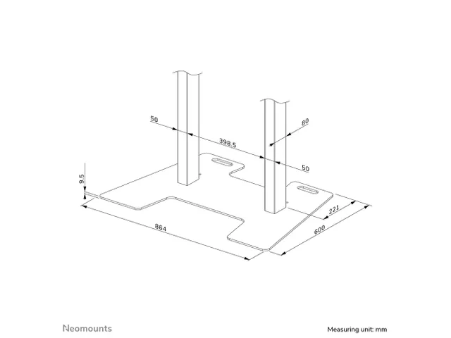 Neomounts MOVE AFP-875BL Plaque de sol - à visser - adapté pour FL55