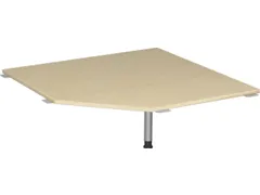 koppelelement voor bureau,90 °,BxD 1230x1230mm,blad esdoorn,hoekig