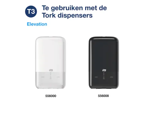 Toiletpapier Tork 114273 T3 zacht gevouwen premium 2-laags