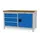 werkbank,HxBxD 860x1500x750mm,onderstel RAL9005,fronten RAL7035