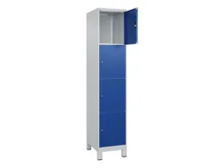 lockerkast,HxBxD 1950x400x500mm,1x4vakken,vak B 400mm,cil.-slot,voeten