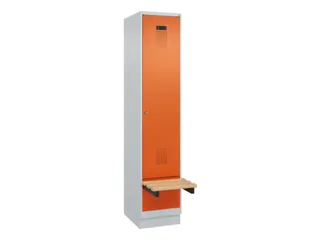 locker met bank,HxBxD 1950x400x815mm,1vak,vak B 400mm,cilinderslot - 2