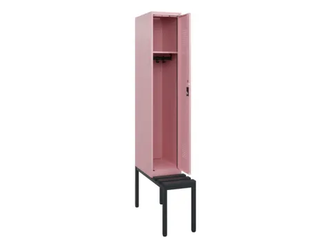 locker met bank,HxBxD 1950x300x815mm,1vak,vak B 300mm,cilinderslot