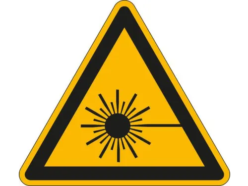 waarschuwingsbord,v. binnen/buiten,waarschuwing: laserstraal,PVC