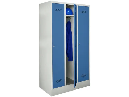 locker,HxBxD 1850x900x500mm,3vak,vak B 300mm,RAL7035,front RAL5012