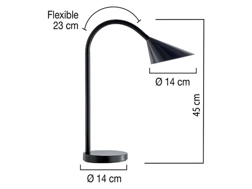 Bureaulamp Unilux Sol LED Zwart