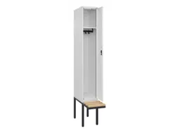 locker met bank,HxBxD 2120x300x815mm,1vak,vak B 300mm,cilinderslot