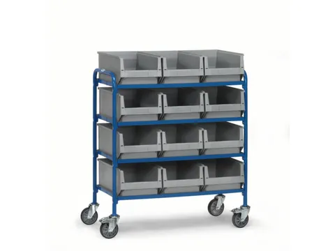 bijzetwagen,draagverm. 250kg,4etage(s),open,laadvl. LxB 940x470mm