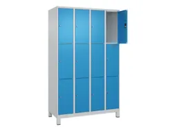lockerkast,HxBxD 1950x1200x500mm,4x3vakken,vak B 300mm,cil.-slot