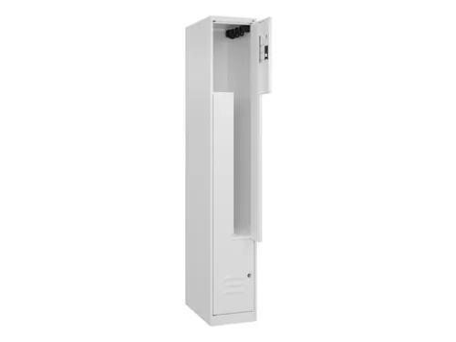 Z-garderobekast,HxBxD 1850x300x500mm,vak B 150/300mm,cil.-slot