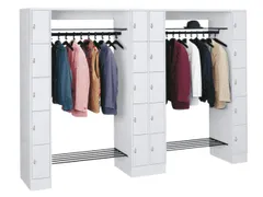 Garderobe- En Vakkenkastsysteem 1950x2840x480mm 20 Vakken 20 Hangers