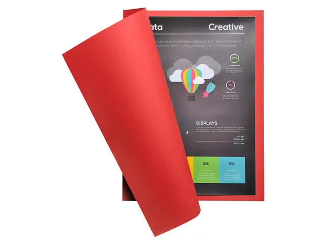 10 dossiermappen ROCK''S 220 - 24x32cm-Rood