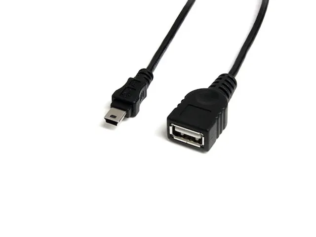 30cm mini USB 2.0-kabel USB A naar mini B F/M