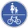 verkeersbord,gemeenschappelijk voet-/fietspad,conform StVO,aluminium
