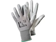 Tegera 890 nylon precisiehandschoenen, PU gecoat, grijs, maat 8