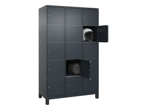lockerkast,HxBxD 1950x1200x500mm,3x5vakken,vak B 400mm,cil.-slot