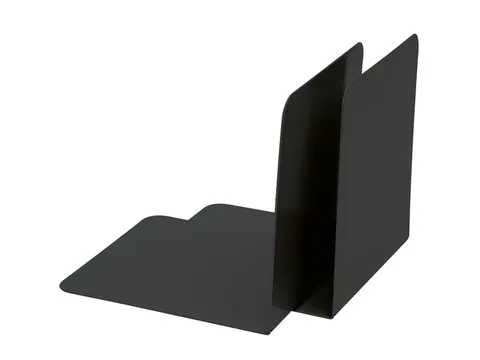 Boekensteun Alco 85x140x140mm metaal set a 2 stuks zwart