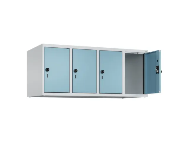 opzetkast,v. locker,4vak.,vak B 300mm,HxBxD 500x1200x500mm