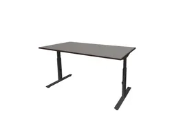 Bureau Linesto Plus Hoogte instelbaar 140x80cm Logan eik T-poot Zwart