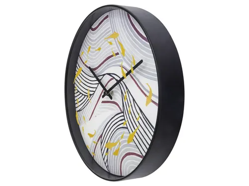 Wandklok Nextime dia 30cm grijs kunststof Koi
