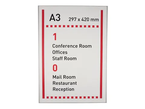 Menoor Deurbord Premium Vlak A3