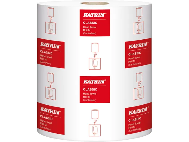 Handdoekrol Katrin Centerfeed M 485049 1-laags 21cmx300m wit
