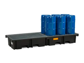PE-opvangbak,v. 4x200l vat,opvangvol. 425l,HxBxD 360x2420x880mm - 3