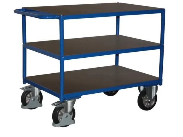 Tafelwagen 1000kg 1000x700mm 3 Etages Ral5010 Waterbestendig