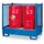 Opvangbak 2x 200l Opvangvol. 220l 1400x 1410x 810mm Gaas 3-Zijdig