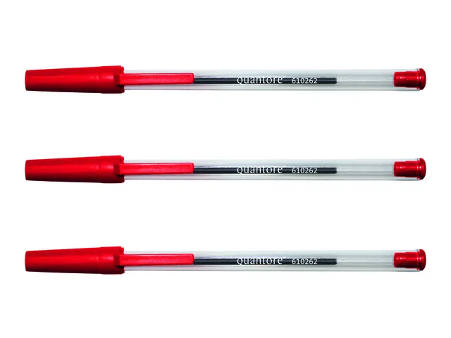 Balpen Quantore Stick rood medium