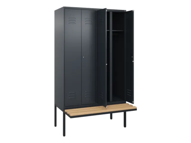 locker voor scheiding van kleding,HxBxD 2120x1200x815mm,4vak
