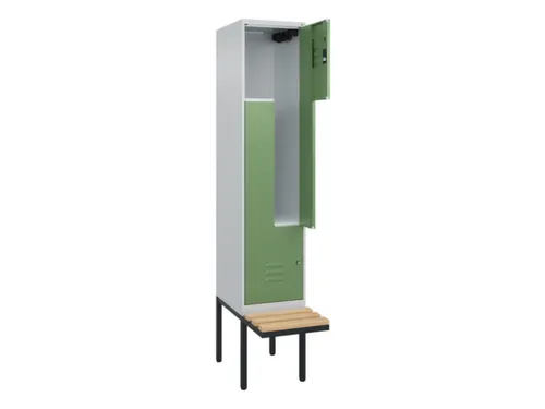 Z-garderobekast,HxBxD 2120x400x815mm,2vak,vak B 400mm,cil.-slot