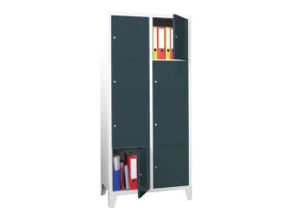 lockerkast,HxBxD 1850x800x500mm,2x4vakken,RAL7035,front RAL7016 - 2