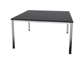 vergadertafel HxBxD 74x140x140cm vierkant 4voeten verchroomd CC-zwart - 3