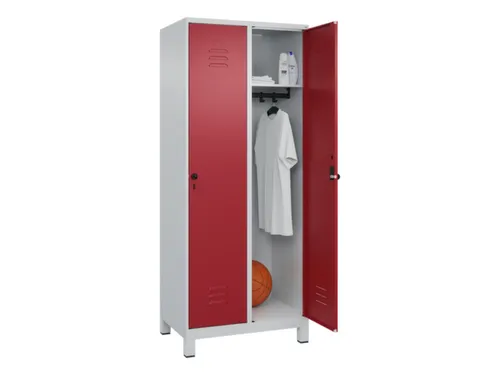 locker,HxBxD 1950x800x500mm,2vak,vak B 400mm,draaigrendel,voeten