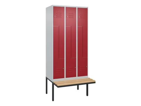 Z-garderobekast,HxBxD 2120x900x815mm,6vak,vak B 300mm,cil.-slot