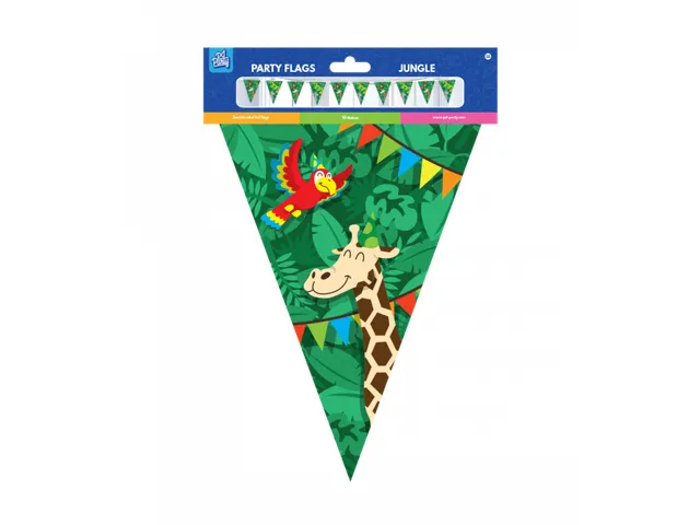 Vlaggenlijn 10 meter Party Flags foil Jungle cartoon