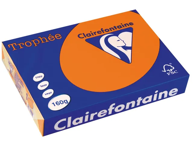 Trophée Intens Gekleurd Papier A4 160 gram 250vel Feloranje