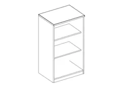 kantoorstelling,HxBxD 1155x600x445mm,Bl-wit