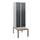 locker met bank,HxBxD 1950x600x815mm,2vak,vak B 300mm,draaigrendel