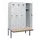 locker met bank,HxBxD 1950x1200x815mm,4vak,vak B 300mm,draaigrendel