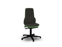 Neon 1 Werkplaatsstoel 9570 Pur Zwart Flexband Groen 450-620mm