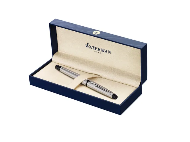 Vulpen Waterman Expert Stainless Steel CT Medium Blauwe inkt