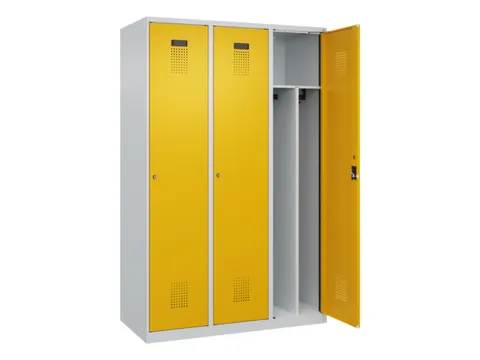 locker voor scheiding van kleding,HxBxD 1850x1200x500mm,3vak