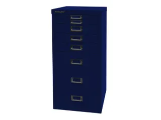 kantoor-ladekast HxBxD 590x279x380mm 8 laden romp oxfordblauw staal - 1