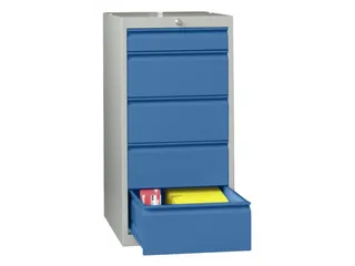 ladekast HxBxD 1000x500x600mm 7laden slot RAL7035 front RAL5012 - 2