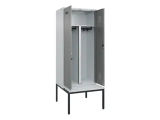 PBM-locker met bank,HxBxD 2120x800x815mm,2vak,vak B 400mm - 1