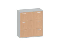 hangmappenkast 1150x1000x430mm 3hangmappenframes Onyx+ Beuken